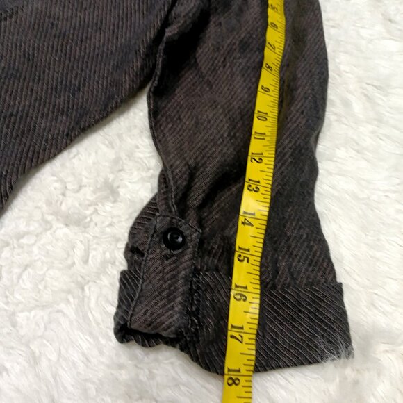 Flax Jeanne Engelhart Brown Blouse Shirt Jacket Button Down Linen Size small - Picture 6 of 7